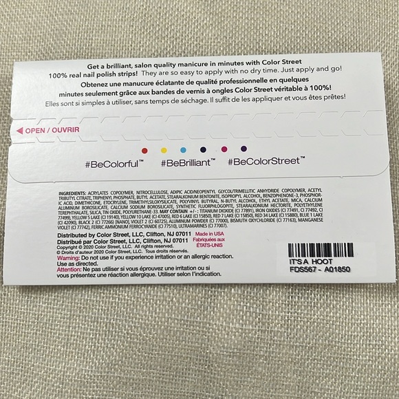 Color Street: Brand New Never Opened- It’s a Hoot - Picture 3 of 3